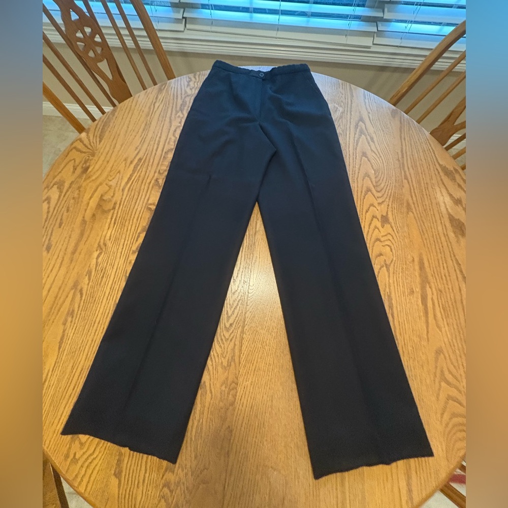 Vintage PENDLETON High Rise Black Wool Trousers Pants Sz 10 Straight Leg Lined